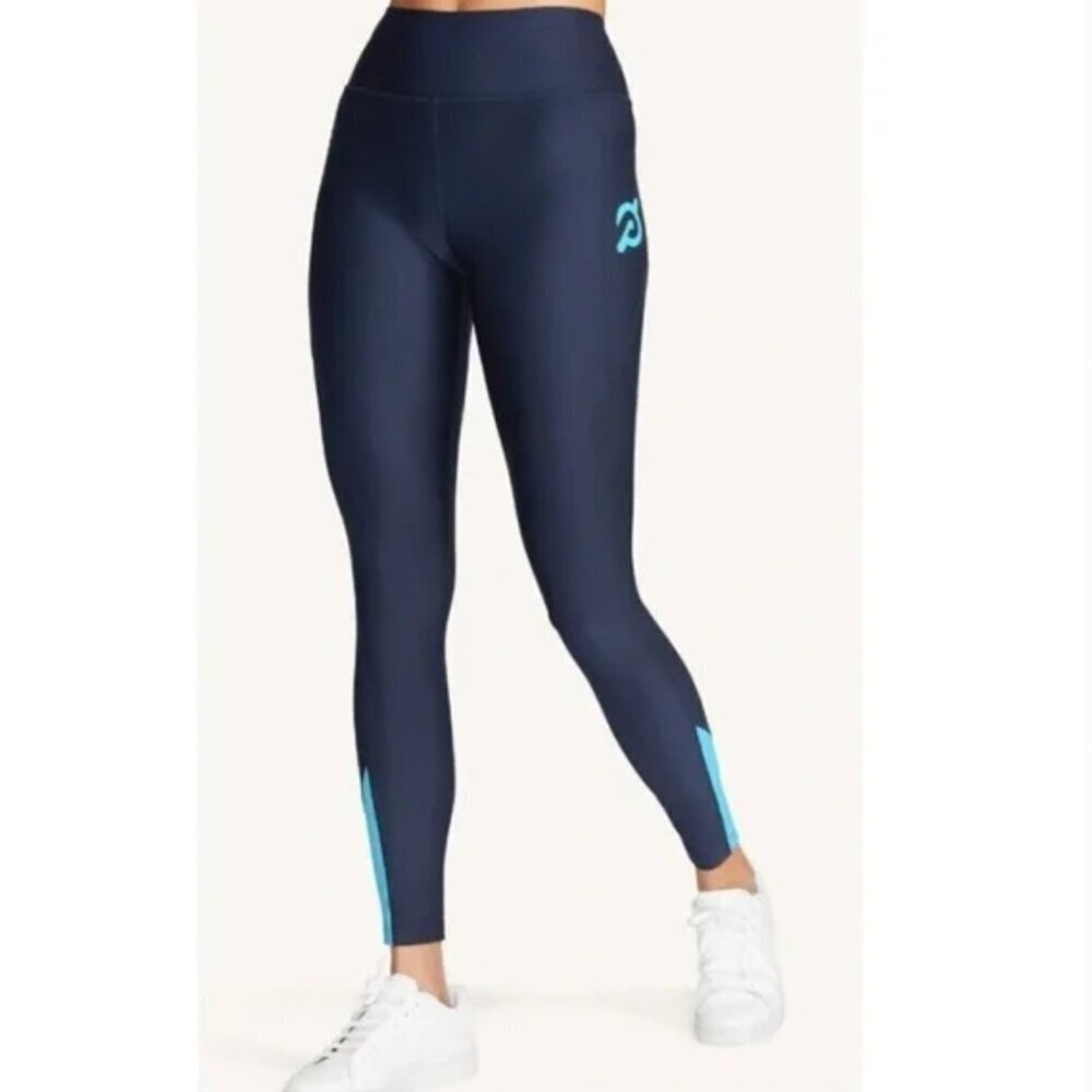 Peloton Navy Blue High-Rise Rib Insert Pocket Legging - Size Small - Picture 2 of 9